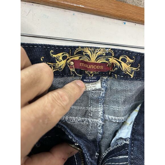 Maurices Jeans‎ Straight Leg Mid Rise Stretch Women's Size 5/6 Thick Stitch - Picture 8 of 15